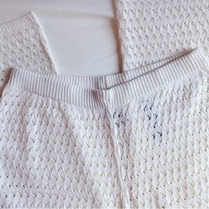 ZARA CROCHET WIDE LEG PULL ON PANTS BOHO FEMININE COTTAGECORE WHIMSICAL CHIC M